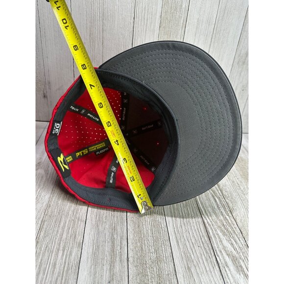 Richardson PTS30 Lite Baseball Cap Hat Flexifit XS/Small Red Black Uform Visor - Picture 4 of 7